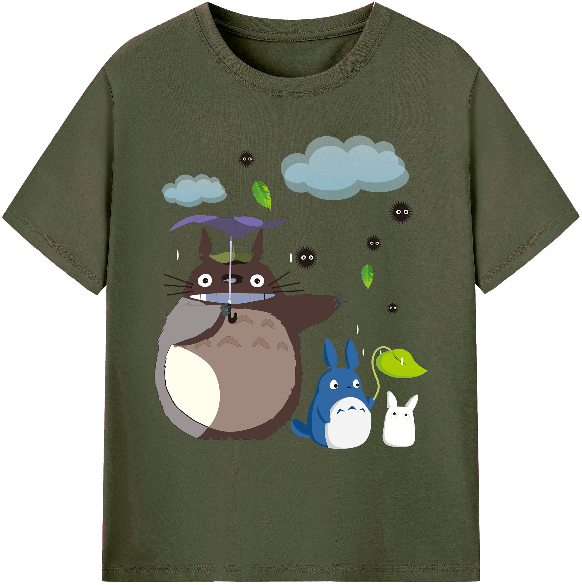 （画像用） となりのトトロ 草壁メイ 草壁サツキ My Neighbor Totoro Satsuki Kusakabe Mei Kusakabe 綿100％ メンズ半袖Tシャツ｜肌触りやわらか＆通気性